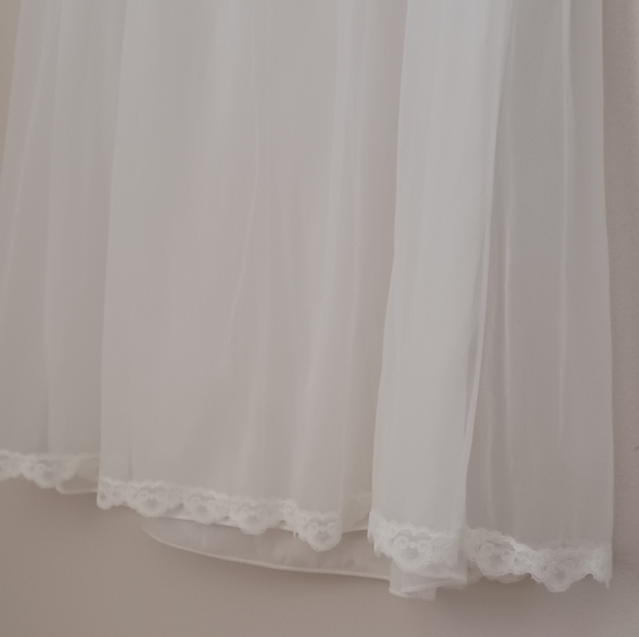 Vanity Fair White Sheer Lace Slip Women Size Small - Picture 4 of 7
